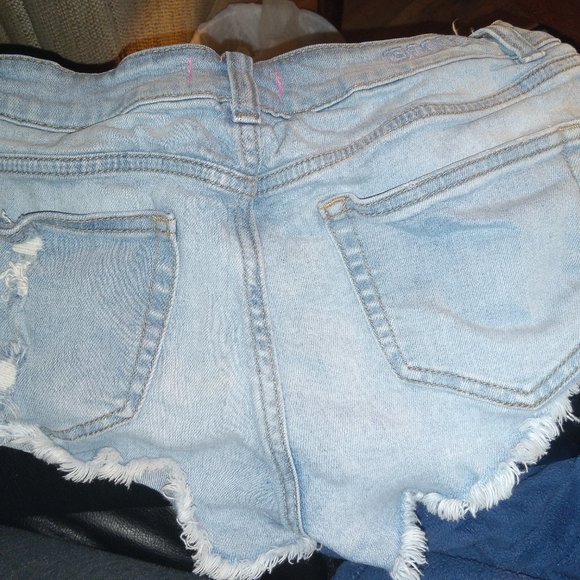 Pink Victoria secret Jean shorts - Picture 2 of 3